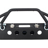 Fishbone Offroad 07-18 Jeep Wrangler Front Winch Bumper W/LEDs Full Width - Blk Texured Powdercoated