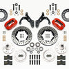 Wilwood Forged Dynalite Front Kit 11.00in Drill-Red 69-70 Impala Drum/Disc 69-82 Vette