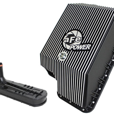 afe Transmission Pan (Black); Ford Diesel Trucks 03-10 V8-6.0/6.4L (td)