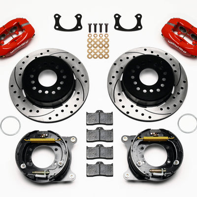 Wilwood Forged Dynalite P/S Park Brake Kit Drill Red New Big Ford 2.50in Offset Front Caliper Mount