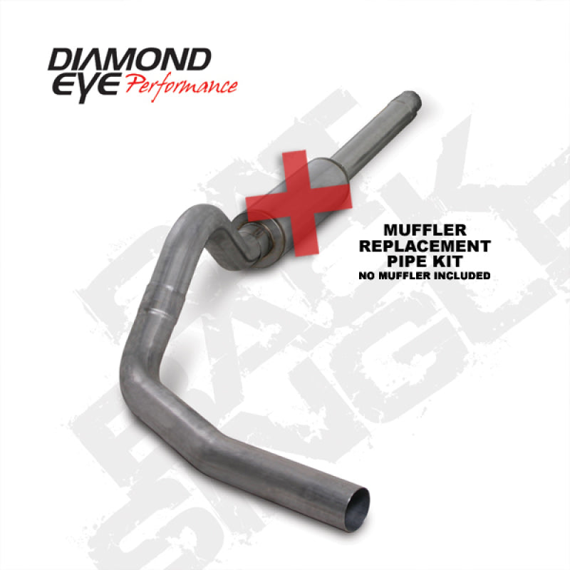 Diamond Eye KIT 4in Catback Single SS: 94-97 FORD 7.3L F250/F350 PWRSTROKE