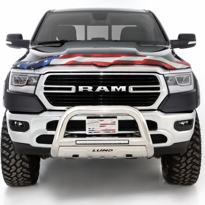 Stampede 19-23 Ram 1500 (Excl. Rebel/TRX) Vigilante Premium Hood Protector - Flag
