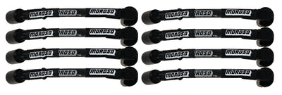 Moroso GM LS 9.75in Long Coil On Plug 90 Deg Sleeved Ultra Spark Plug Wire Set - Black