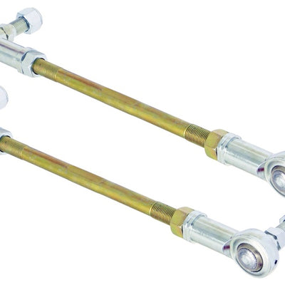RockJock Adjustable Sway Bar End Link Kit 10 1/2in Long Rods w/ Heims and Jam Nuts pair