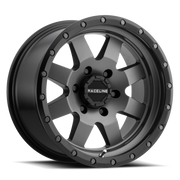 Raceline 935G Defender 17x9in / 8x165.1 BP / 0mm Offset / 130.81mm Bore - Gunmetal Wheel