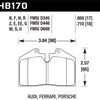 Hawk 1999 Ferrari F355 Front ER-1 Brake Pads