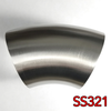 Stainless Bros 2.25in SS321 45 Deg Mandrel Bend Elbow - 1D Radius 16GA/.065in Wall (No Leg)