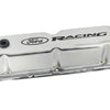 Ford Racing Logo Stamped Steel Valve Covers - Chrome