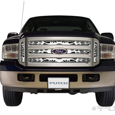 Putco 05-07 Ford SuperDuty - Including Side Vents Flaming Inferno Stainless Steel Grille