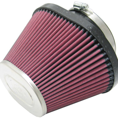 K&N Universal Chrome Filter-Oval Tapered 4in Flg ID x 5.375in Base O/S W x 3.313in Top O/S W