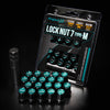 Project Mu Super Lock 7 M-Type Lock Nut M12 x 1.5 - Black / Green Cap (Special Order No Cancel)