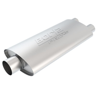 Borla Pro-XS 2.5in Tubing 19in x 4in x 9.5in Oval Center/Dual Muffler