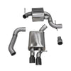 Corsa 06-10 Volkswagen GLI Mk5 Black Touring 3.0in Cat-Back Single Rear Exitn Black Pro-Series