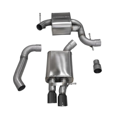 Corsa 06-10 Volkswagen GLI Mk5 Black Touring 3.0in Cat-Back Single Rear Exitn Black Pro-Series