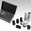 Rays M12x1.50 19mm Hex w/ 2 Piece Double Lock Nut Set - Black
