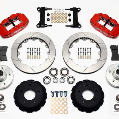 Wilwood Narrow Superlite 6R Front Hub Kit 14.00in Red Chevy C-10 60-87 CPP Drop Spindle