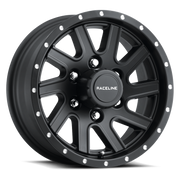 Raceline 820MB Twisted 16x6in / 8x165.1 BP / 0mm Offset / 4.90mm Bore - Satin Black Wheel
