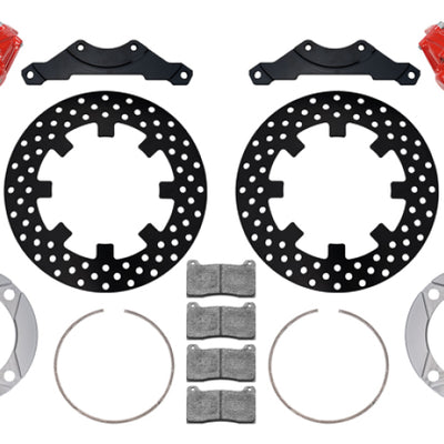 Wilwood 2014+ Polaris RZR XP 1000 Rear Kit 11.25in Drilled - Red