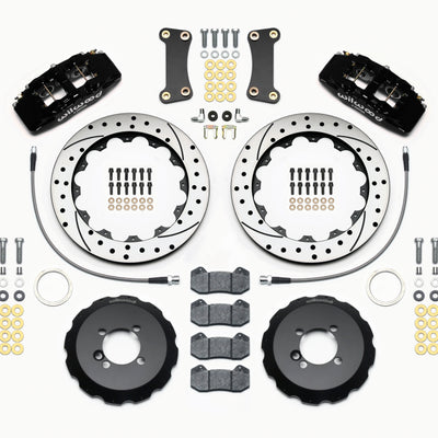 Wilwood Dynapro 6 Front Hat Kit 12.88in Drilled 2002-Up Mini Cooper w/ Lines
