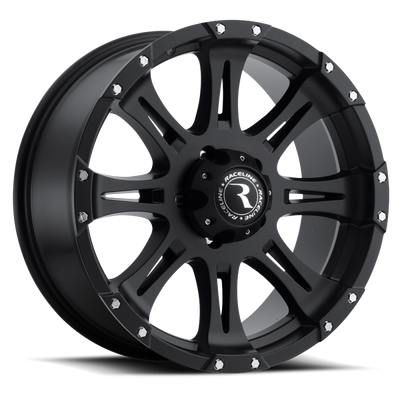Raceline 981 Raptor 16x8in / 5x127 BP / 0mm Offset / 78.1mm Bore - Satin Black Wheel