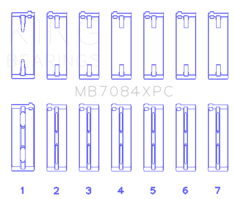 King Engine Bearings Toyota 2JZGE/2JZGTE 24V 3.0L pMaxKote Performance Main Bearing Set - Size STD