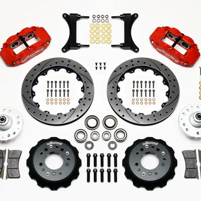 Wilwood Narrow Superlite 6R Front Hub Kit 12.88in Drill Red 79-87 GM G Body