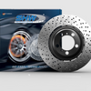 SHW 18-21 Audi TT Quattro 2.0L Front Drilled-Dimpled Lightweight Brake Rotor (8S0615301L)