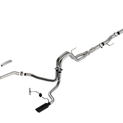 Borla F-150 2021 5.0L 4dr CC SB EC STB Lariat/KR/Platinm/LTD 3/2.25 SRE Cat-Back ATAK Black CHR Tips