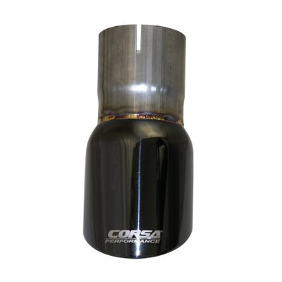 Corsa Single Universal 2.75in Inlet / 3.5in Outlet Black PVD Pro-Series Tip Kit