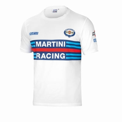 Sparco T-Shirt Martini-Racing Medium White