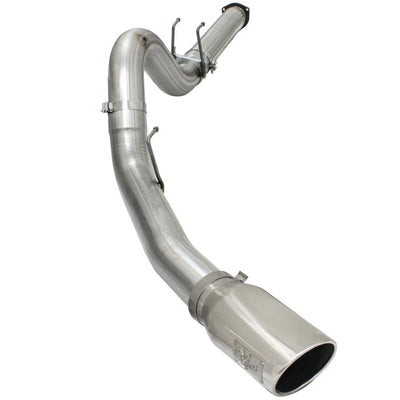 aFe MACHForce XP Exhaust 5in DPF-Back SS Exh 2015 Ford Turbo Diesel V8 6.7L Polished Tip