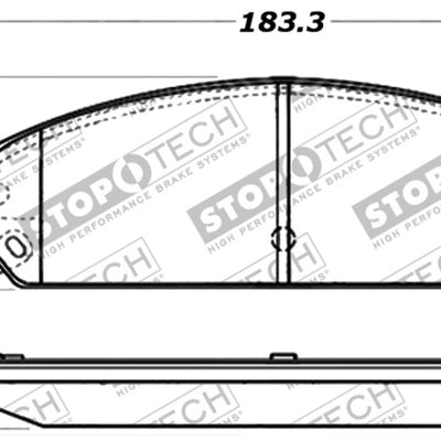 StopTech 06-10 Dodge Charger R/T Sport Performance Front Brake Pads