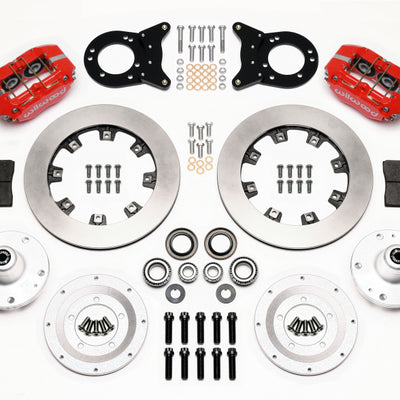 Wilwood Dynapro Dust-Boot Front Kit 12.19in Red 1965-1969 Mustang Disc & Drum Spindle