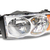 Raxiom 02-05 Dodge RAM 1500 Axial Series OEM Style Rep Headlights- Chrome Housing (Clear Lens)