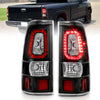 ANZO 2003-2006 Chevy Silverado 1500 LED Taillights Plank Style Black w/Clear Lens