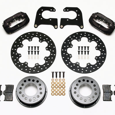 Wilwood Forged Dynalite Rear Drag Kit Drilled Rotor Chev 12 Bolt w C-Clips
