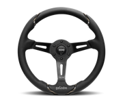 Momo Gotham Steering Wheel 350 mm - Black Leather/Black Spokes