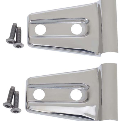 Kentrol 07-18 Jeep Wrangler JK Hood Hinge Overlays Pair - Polished Silver