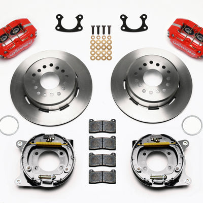 Wilwood Dynapro Dust-Boot P/S Park Brake Kit Red Small Ford 2.66in Offset