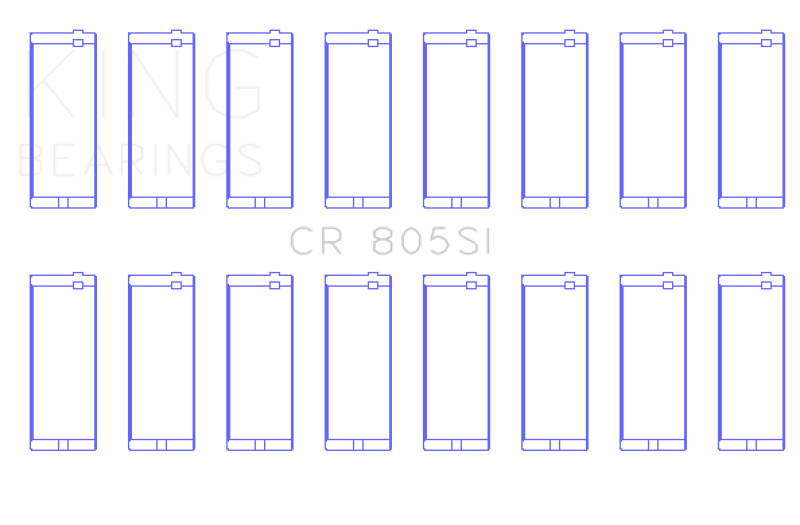 King Engine Bearings Chrysler 273 / 318 / 340 /360 (Size 010) Rod Bearing Set