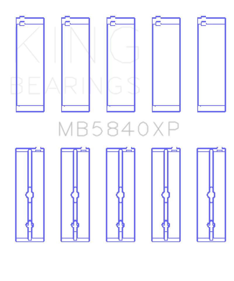 King Engine Bearings Chrysler 300 Srt8 (Size 0.26) pMaxBlack Coated Main Bearing Set