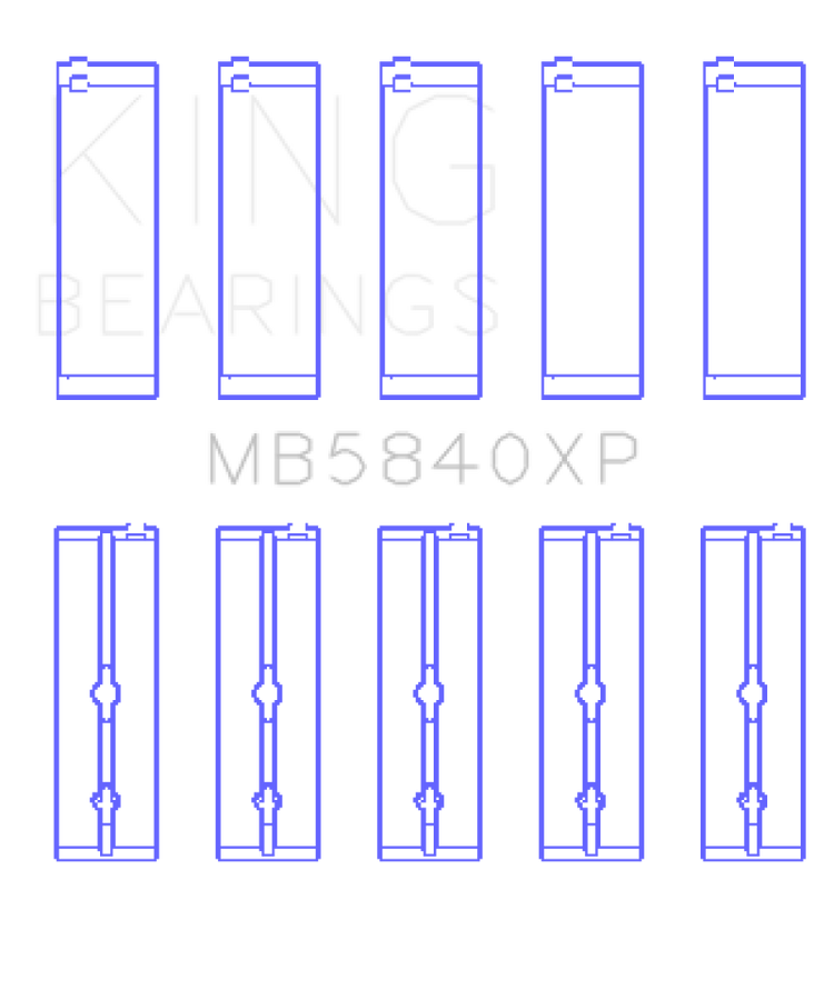 King Engine Bearings Chrysler 300 Srt8 (Size 0.26) pMaxBlack Coated Main Bearing Set