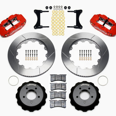 Wilwood Narrow Superlite 6R Front Hat Kit 14.00in Red 93-96 Mazda RX7