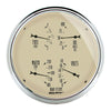 AutoMeter Gauge Quad 5in. 0 Ohm(e) to 90 Ohm(f)Elec Antique Beige