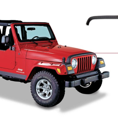 Bushwacker 98-06 Jeep TJ Trail Armor Hood Stone Guard - Black