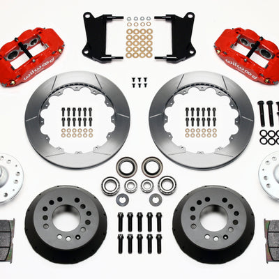 Wilwood Narrow Superlite 6R Front Hub Kit 12.88in Red 67-69 Camaro 64-72 Nova Chevelle