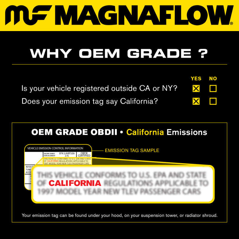 MagnaFlow Direct Fit Catalytic Converter 05-06 Wrangler 2.4L OEM
