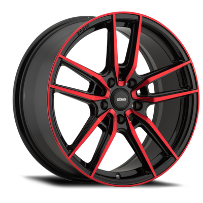 Konig Myth 18x8 5x114.3 ET43 Gloss Black w/ Red Tinted Clearcoat
