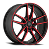 Konig Myth 17x8 5x100 ET43 Gloss Black w/ Red Tinted Clearcoat