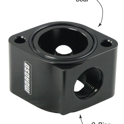 Moroso Filler Neck Manifold Housing -16An Female Port - Aluminum